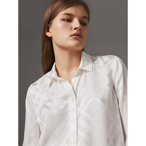 burberry white woman shirt medium|authentic burberry shirt.